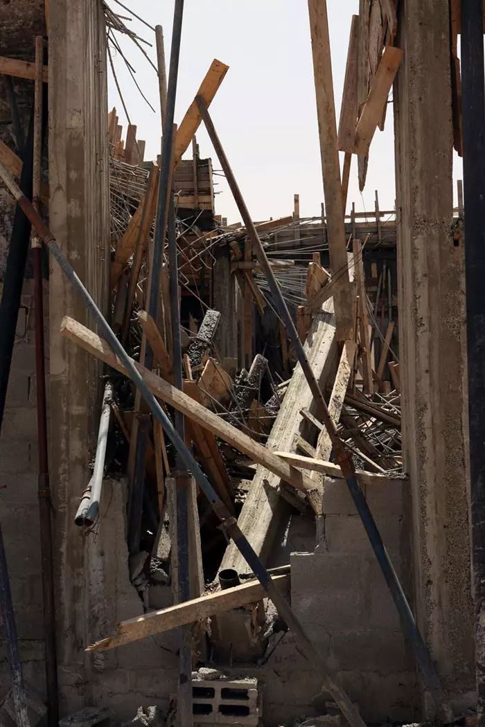 שני פועלים נלכדו תחת ההריסות. אתר הבנייה בבאר שבע
