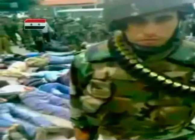 חייל סורי בפשיטה האחרונה על דרעא, מתוך סרטון חובבים שהועלה לרשת