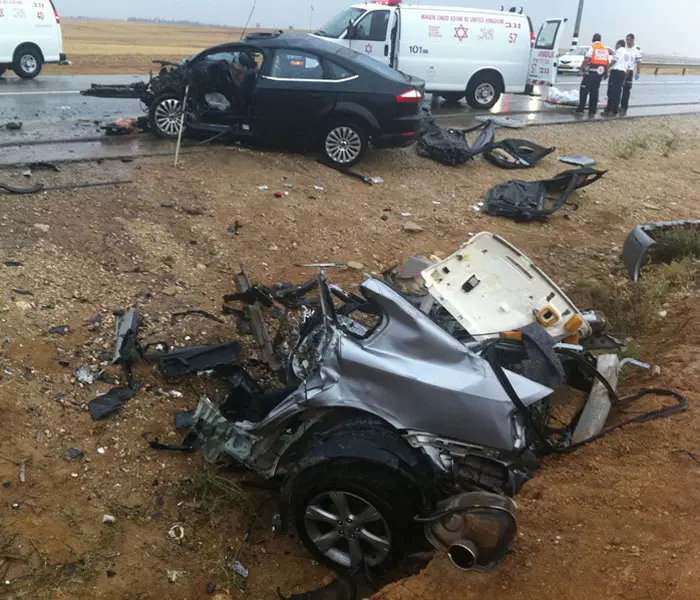 שני הרוגים ופצועים קשה בתאונה סמוך לצומת תל ערד בדרום