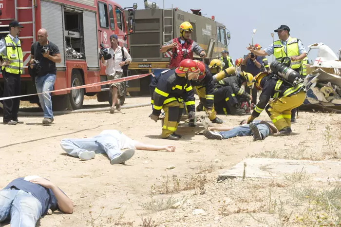 "התרגיל מיועד לתרגל את התסריט החריף ביותר שיכול להתרחש". כוחות החירום בפעולה ברידינג