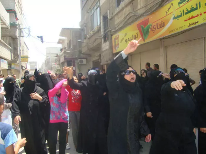 הפגנה נגד השלטון, החודש בפרבר חג'אר אל-אסווד של דמשק