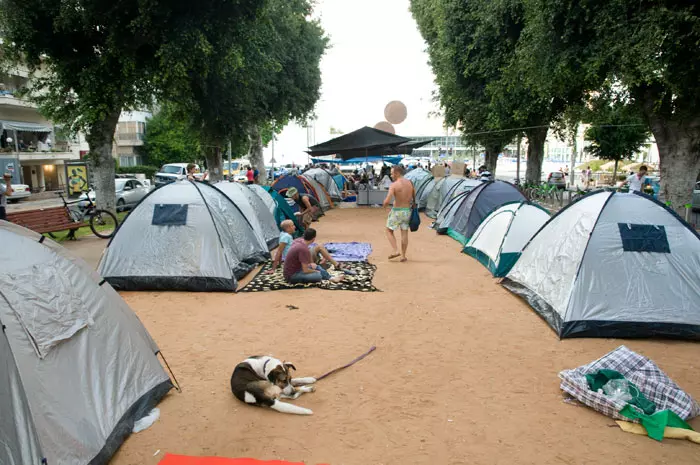 מתחם האוהלים בתל אביב במחאה על מחירי הדיור