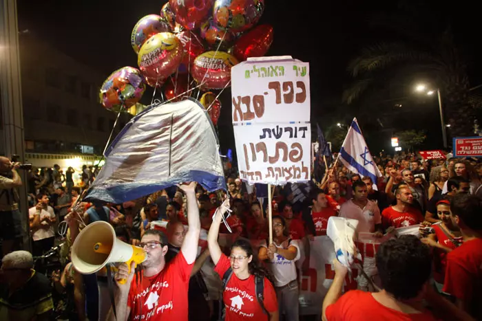 גם העולים הפוטנציאליים מודעים למצוקת הדיור. מפגינים אמש בתל אביב על מחירי הדיור הגבוהים