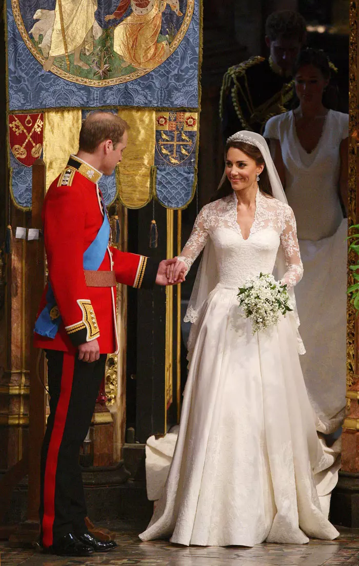 קייט מידלטון והנסיך וויליאם בחתונתם, 29 אפריל 2011