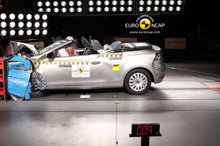 פולקסווגן גולף קבריולה מבחן ריסוק Euro NCAP