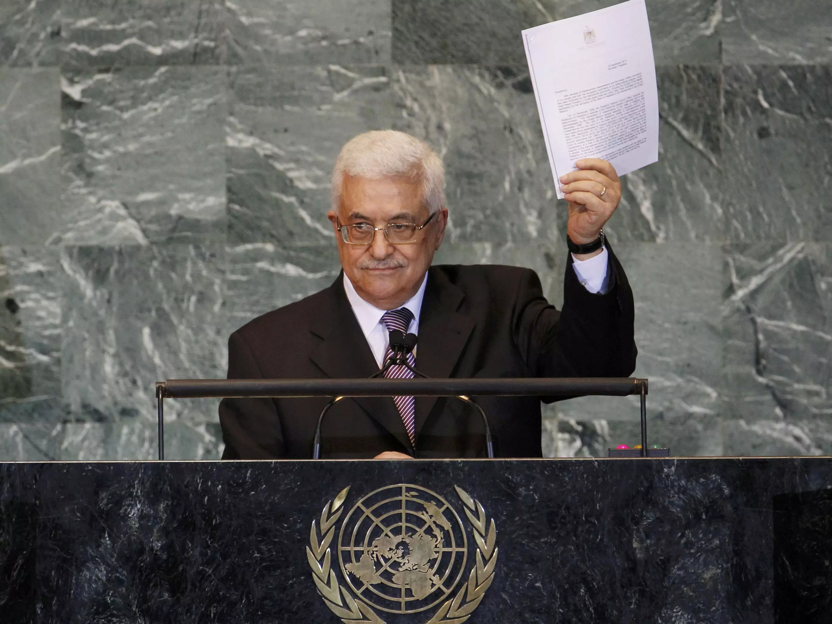 האם ארה"ב מענישה את הפלסטינים על פנייתם למועצת הביטחון? אבו מאזן באו"ם