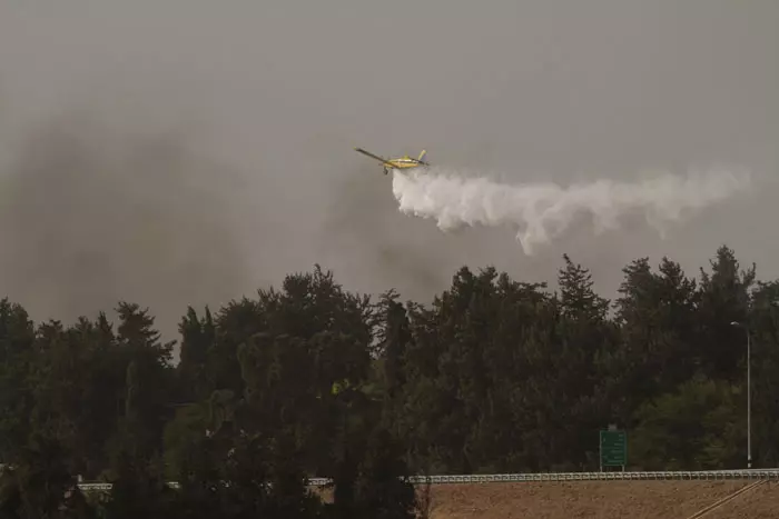 40 דליקות, החוקרים בודקים. הדליקה בצומת יבור בסוף השבוע