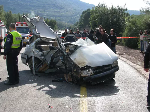 תאונת דרכים קטלנית 3 הרוגים בצומת ראמה אזור כרמיאל, ינואר 2012
