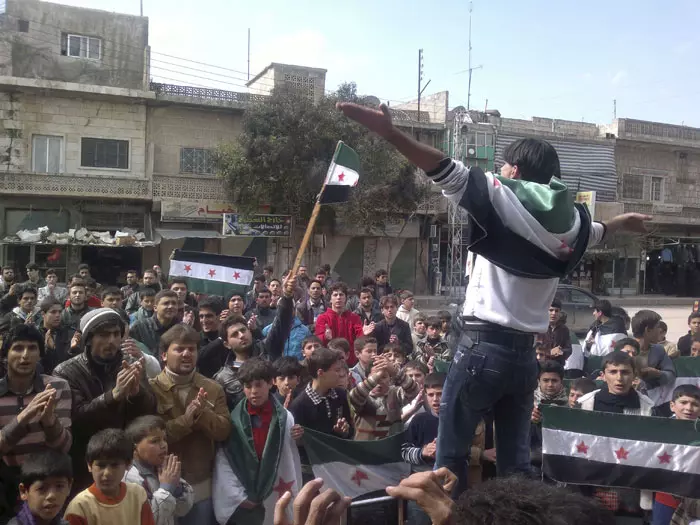הפגנה נגד אסד בצפון סוריה בשבוע שעבר