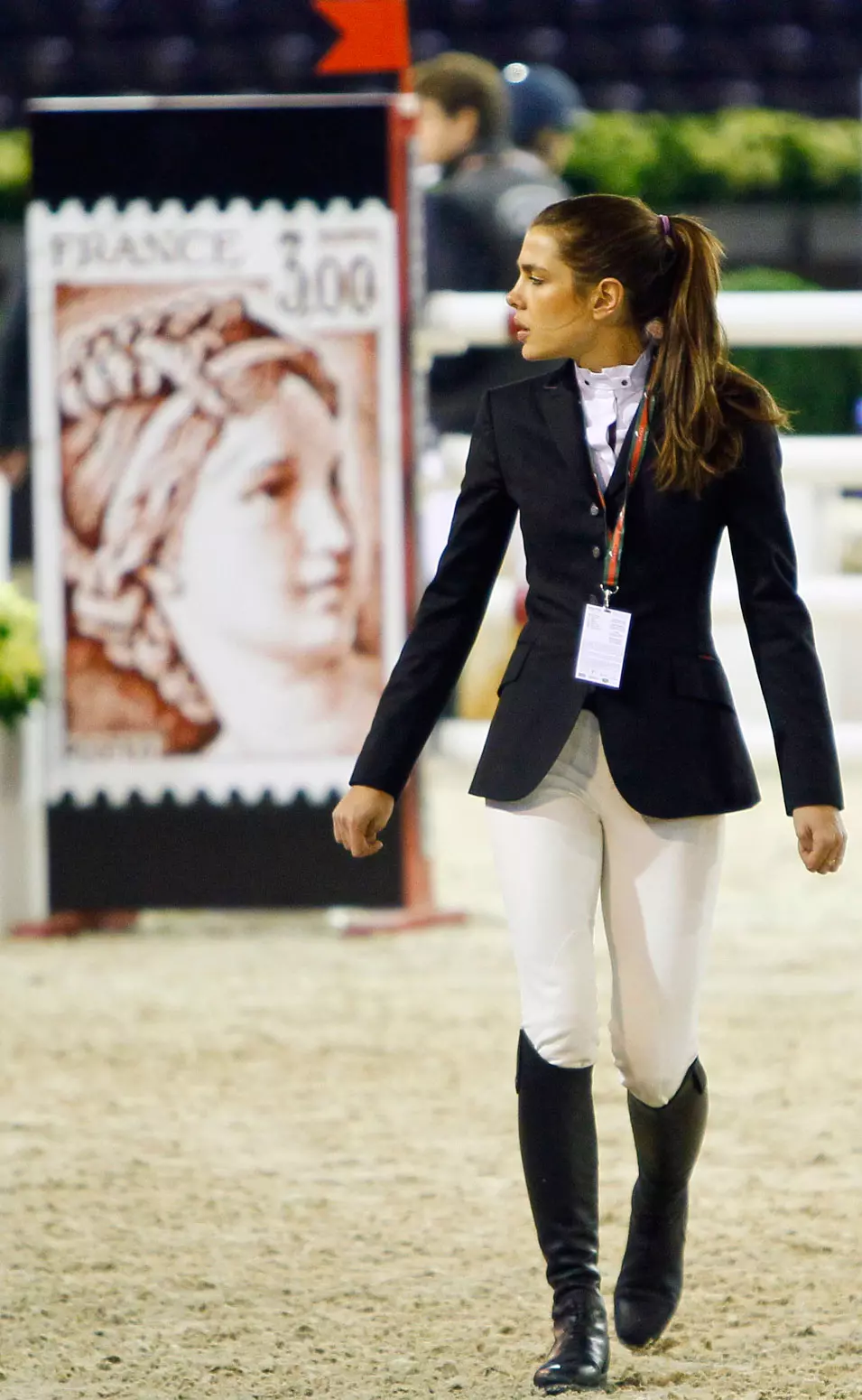 הנסיכה שרלוט קסיריאגי ממונקו בעת תחרות מאסטרס לסוסים של גוצ'י בפריז, 1 דצמבר 2011