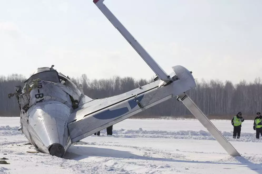 שרידי המטוס, הבוקר סמוך לעיר טיומן בסיביר