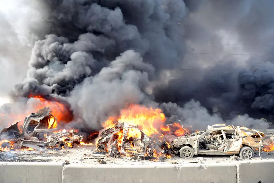 מחבלים שנלחמים כדי להביא טרור, ולא רפורמות", טען אסד. פיגוע מכונית התופת בשבוע שעבר