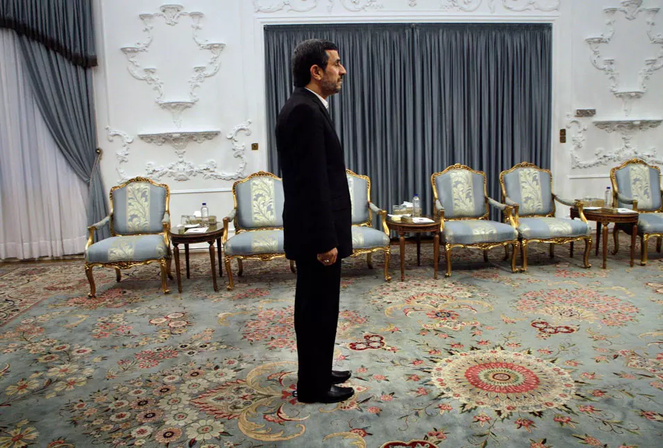 נשיא אירן, מחמוד אחמדינג'ד, בטהרן. ינואר 2012
