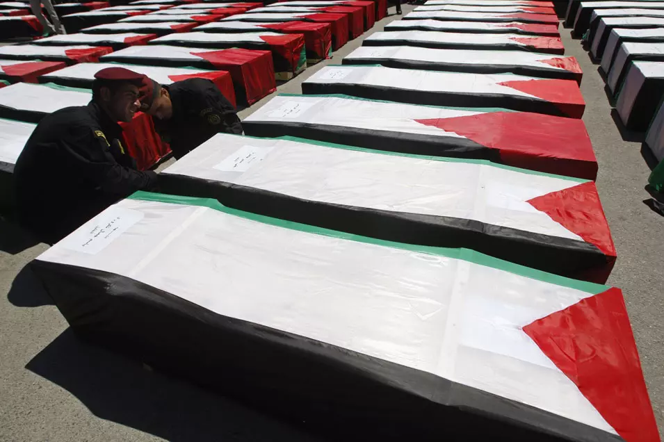 ארונות הפלסטינים שהוחזרו לרשות בחודש מאי