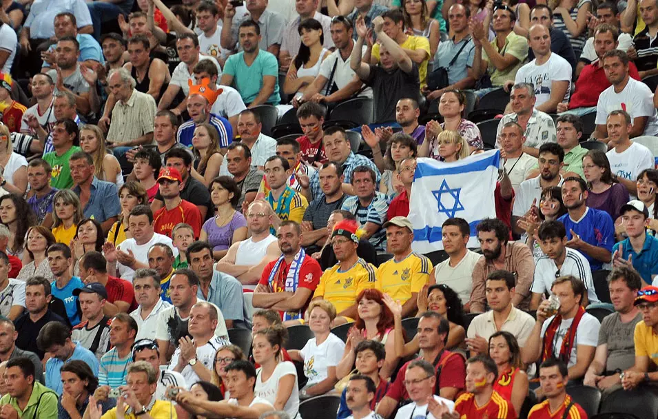 דגל ישראל במשחק של צרפת מול ספרד