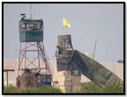 מוצב של חיזבאללה בקרבת הגבול עם ישראל