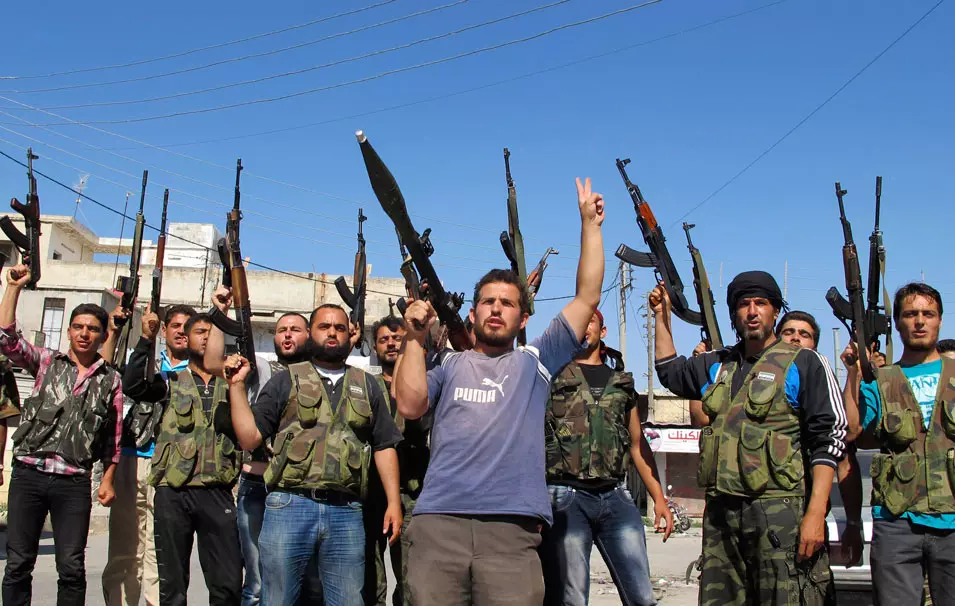 חיילי "הצבא הסורי החופשי" בחלב בסוף השבוע
