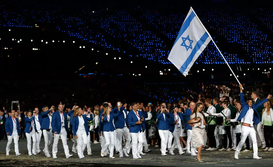 שחר צוברי מוליך את משלחת ישראל בטקס הפתיחה של אולימפיאדת לונדון 2012