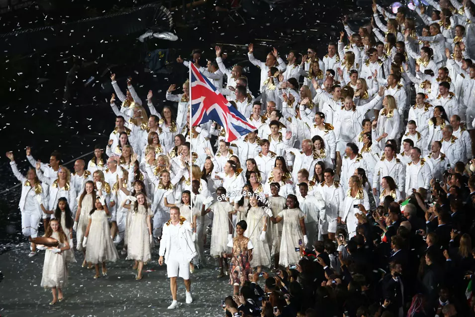 המשלחת הבריטית בטקס הפתיחה של אולימפיאדת לונדון 2012
