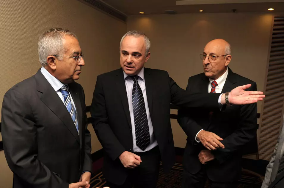 שר האוצר יובל שטייניץ נפגש עם ראש הממשלה הפלסטיני סלאם פיאד
