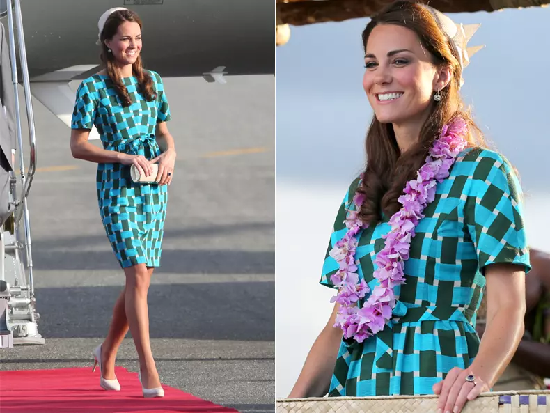 קייט מידלטון מגיעה לשדה התעופה הבינלאומי של איי שלמה במסגרת ביקור רשמי בדרם מזרח אסיה, 16 ספטמבר 2012
