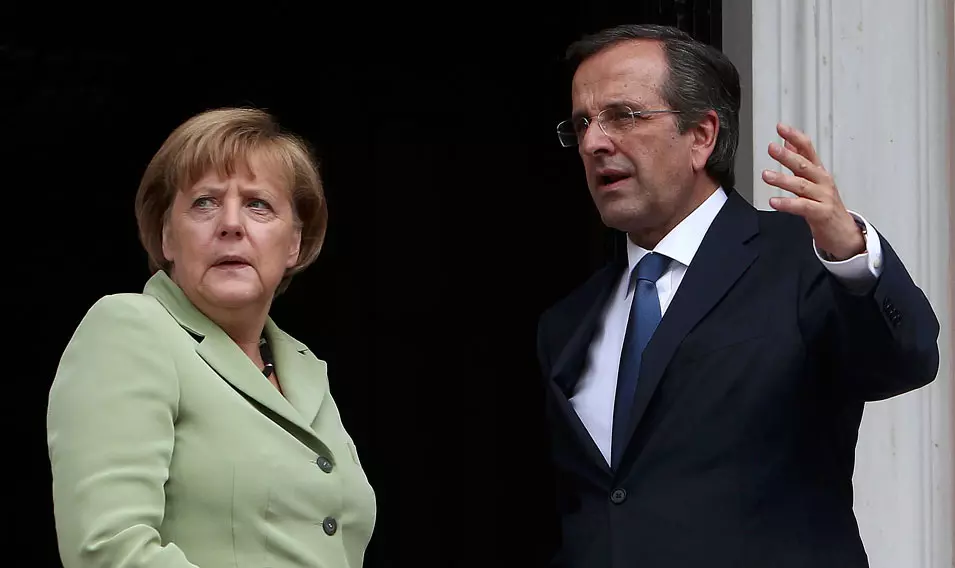 "שוק המניות היווני הצליח להפתיע ולרשום תשואות חיוביות". ראש ממשלת יוון עם קנצלרית גרמניה