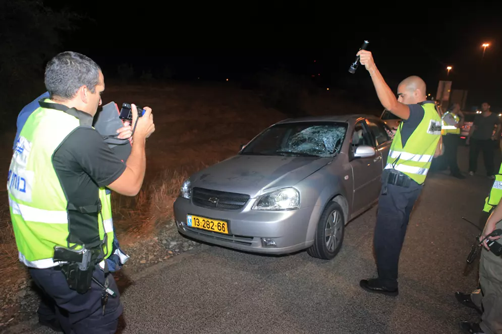 זירת התאונה במחלף ניצני עוז