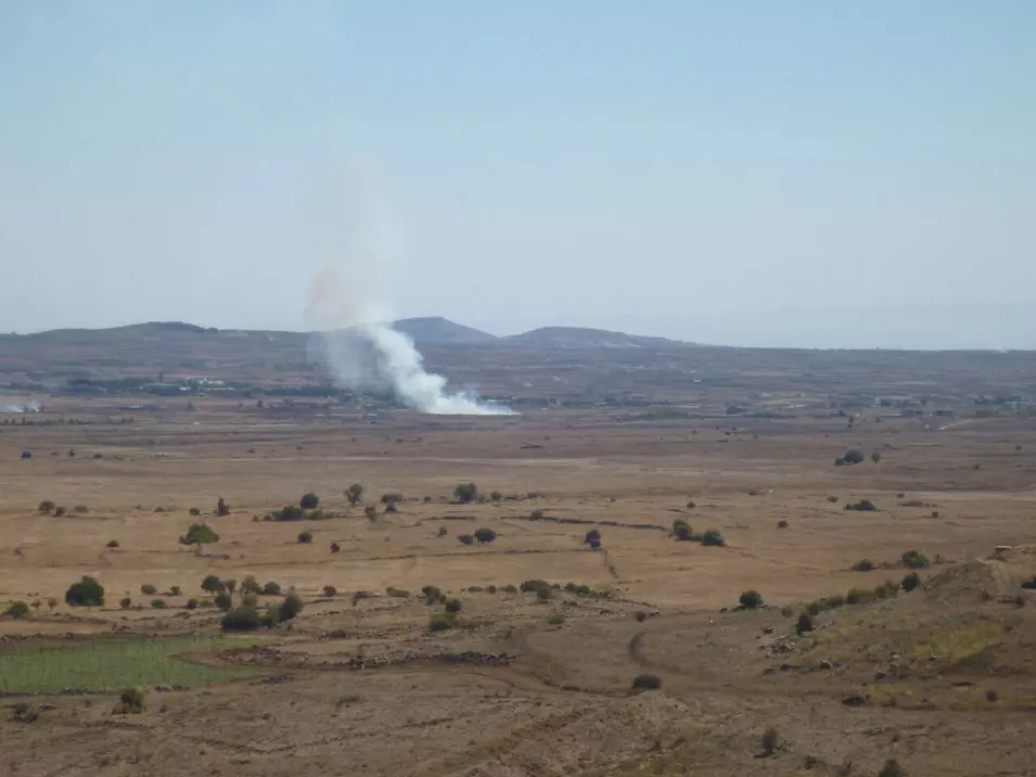 הירי משטח סוריה לעבר רמת הגולן, השבוע