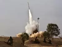 שיגור רקטה במהלך מבצע "עמוד ענן"