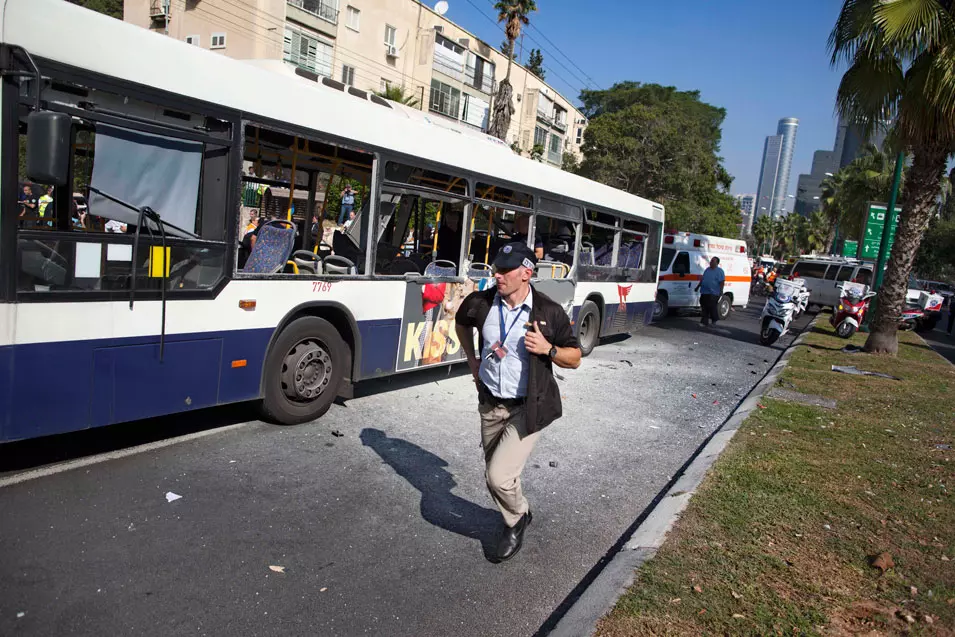 זירת הפיגוע בתל אביב בחודש נובמבר