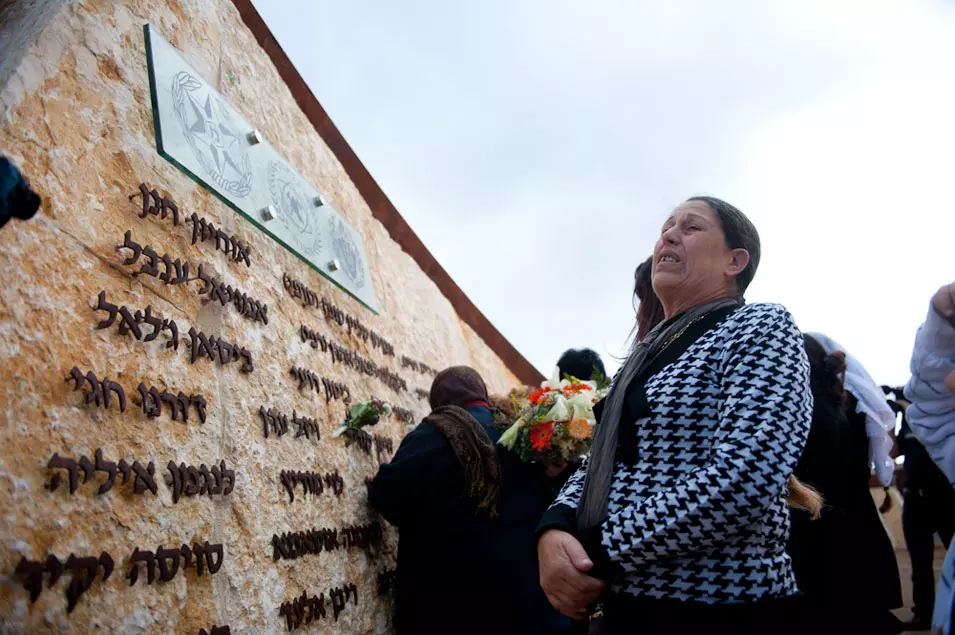 טקס הזיכרון באנדרטה לנספי אסון הכרמל, דצמבר 2012