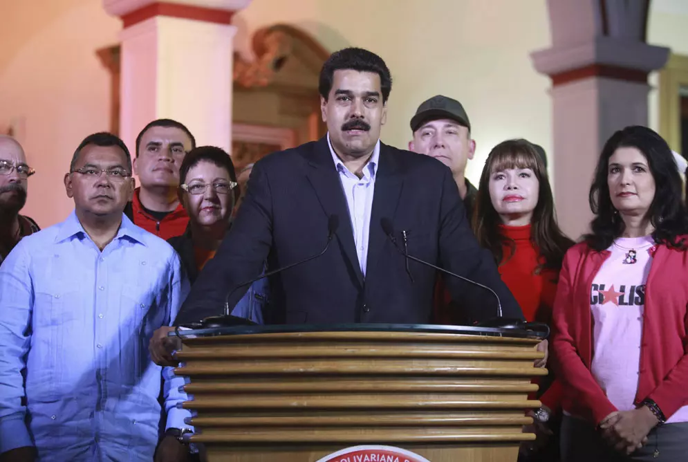 ניקולס מדורו, הנשיא הזמני של ונצואלה והמועמד המוביל בבחירות