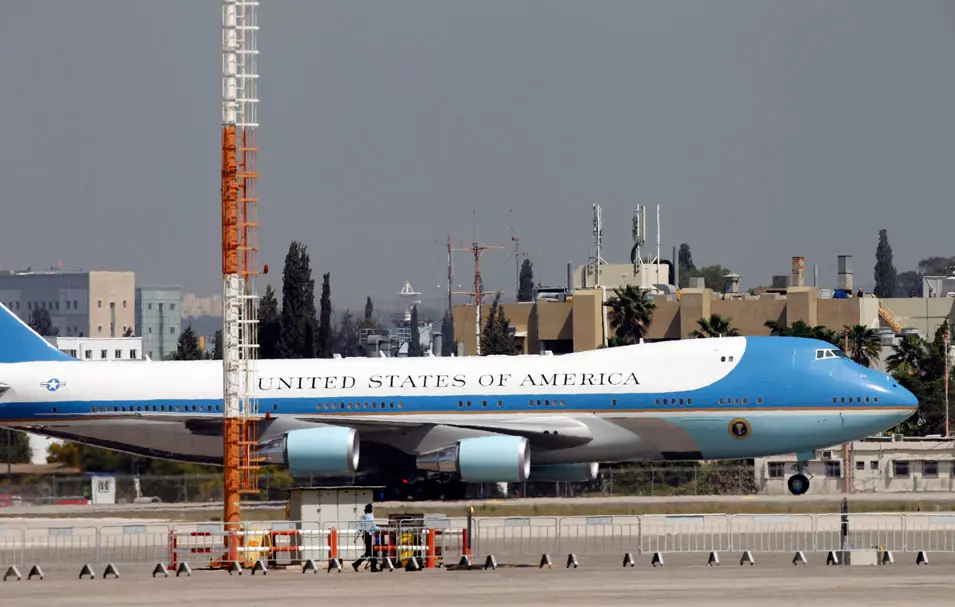 מטוס הנשיא אובמה בישראל
