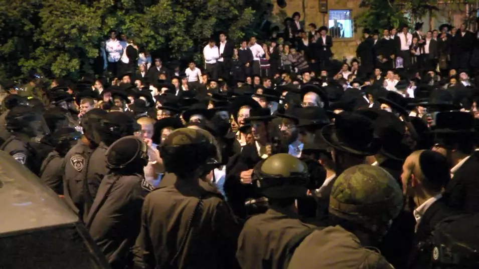הפגנת חרדים בירושלים נגד גיוס לצה"ל. מאי 2013