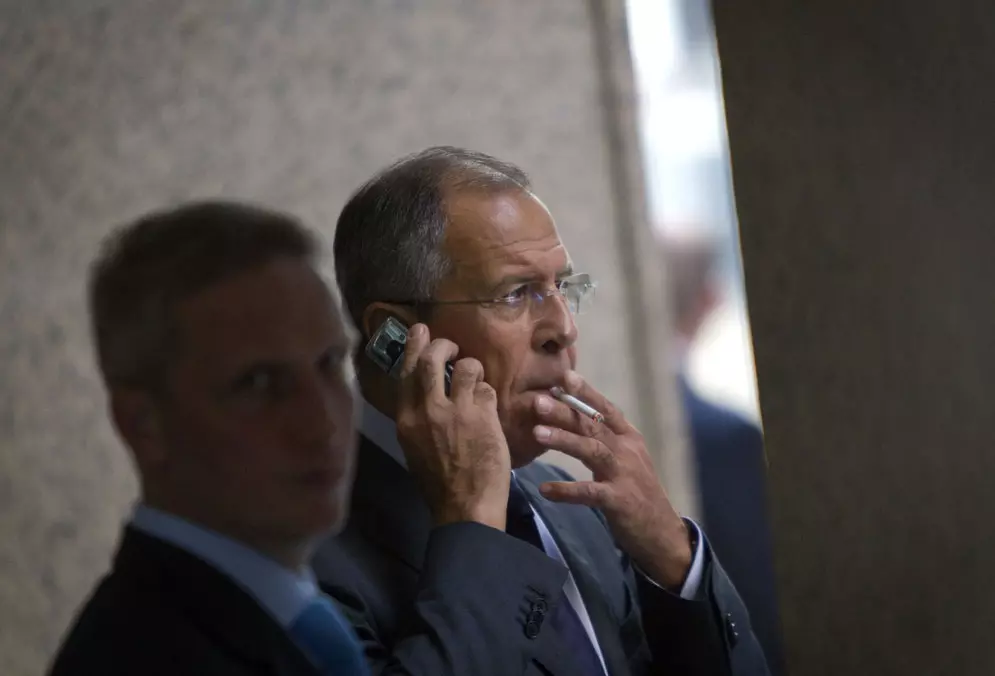 שר החוץ הרוסי, סרגיי לברוב. נודע לשמצה בעישון במסדרונות האו"ם