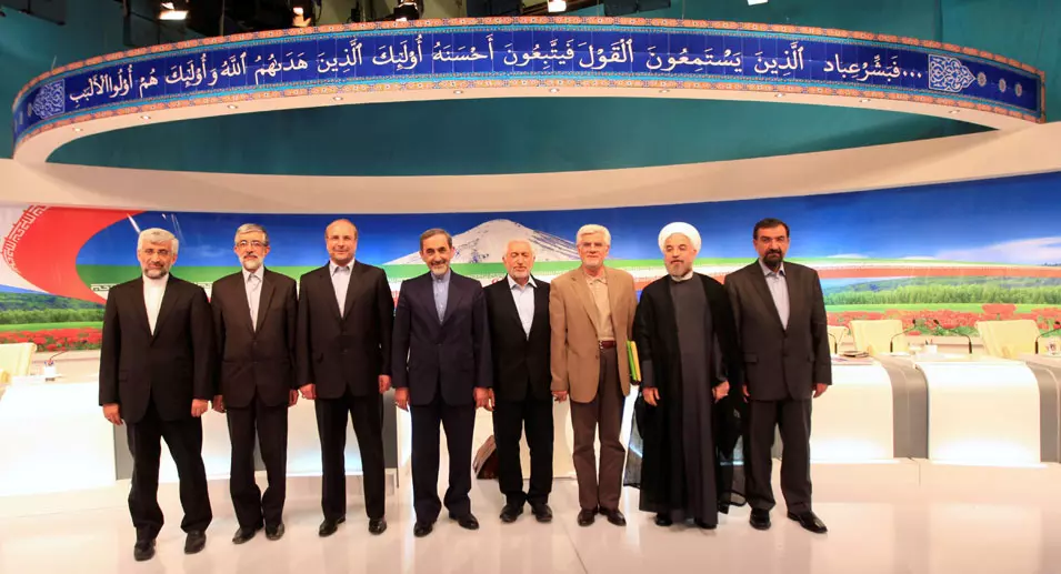 המועמדים לנשיאות איראן בעימות הטלוויזיוני ביניהם