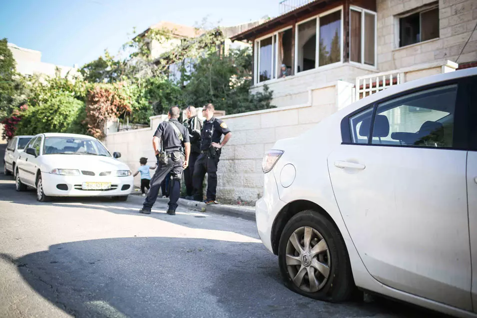 מקומם ומפחיד. רכב שהושחת, הבוקר באבו גוש