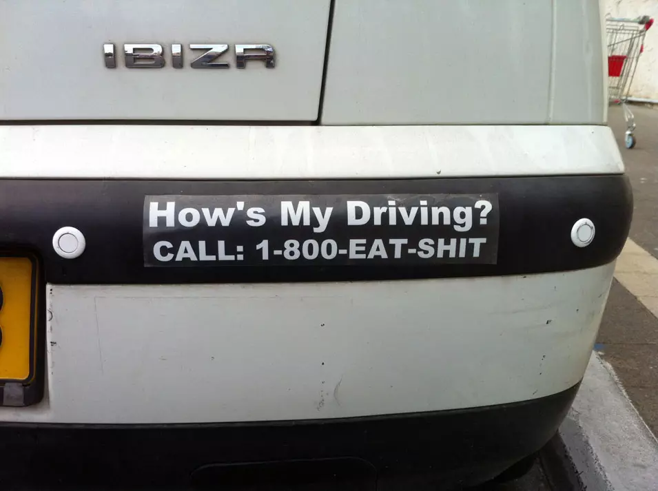 מדבקת איך אני נוהג?