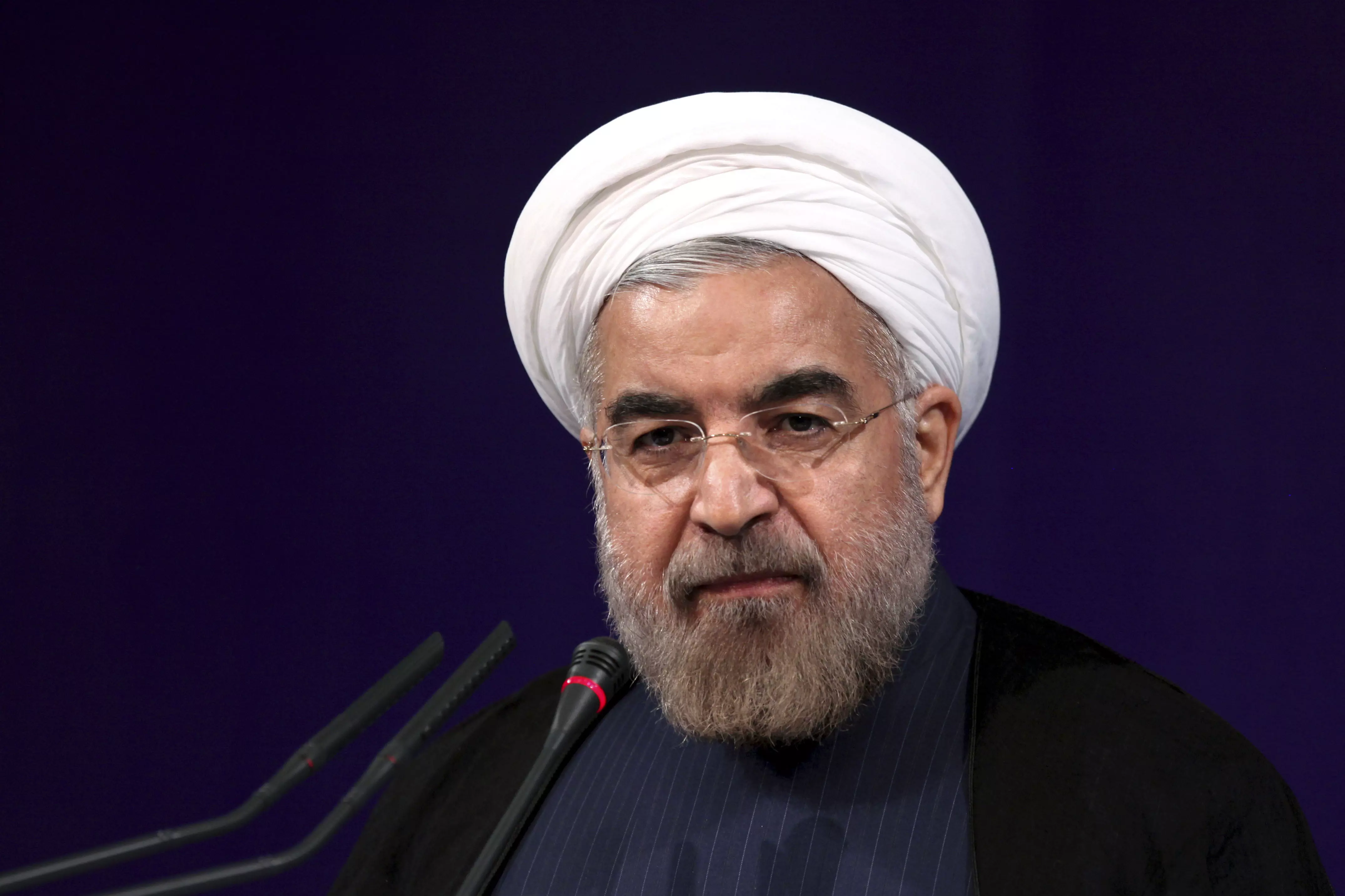 הוזהר מפני "המשך המדיניות העקשנית והמעורפלת". נשיא איראן, חסן רוחאני