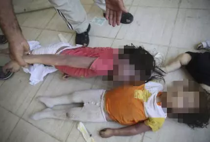 פשעים נגד האנושות. נפגעי נשק כימי בפרברי דמשק, בשבוע שעבר