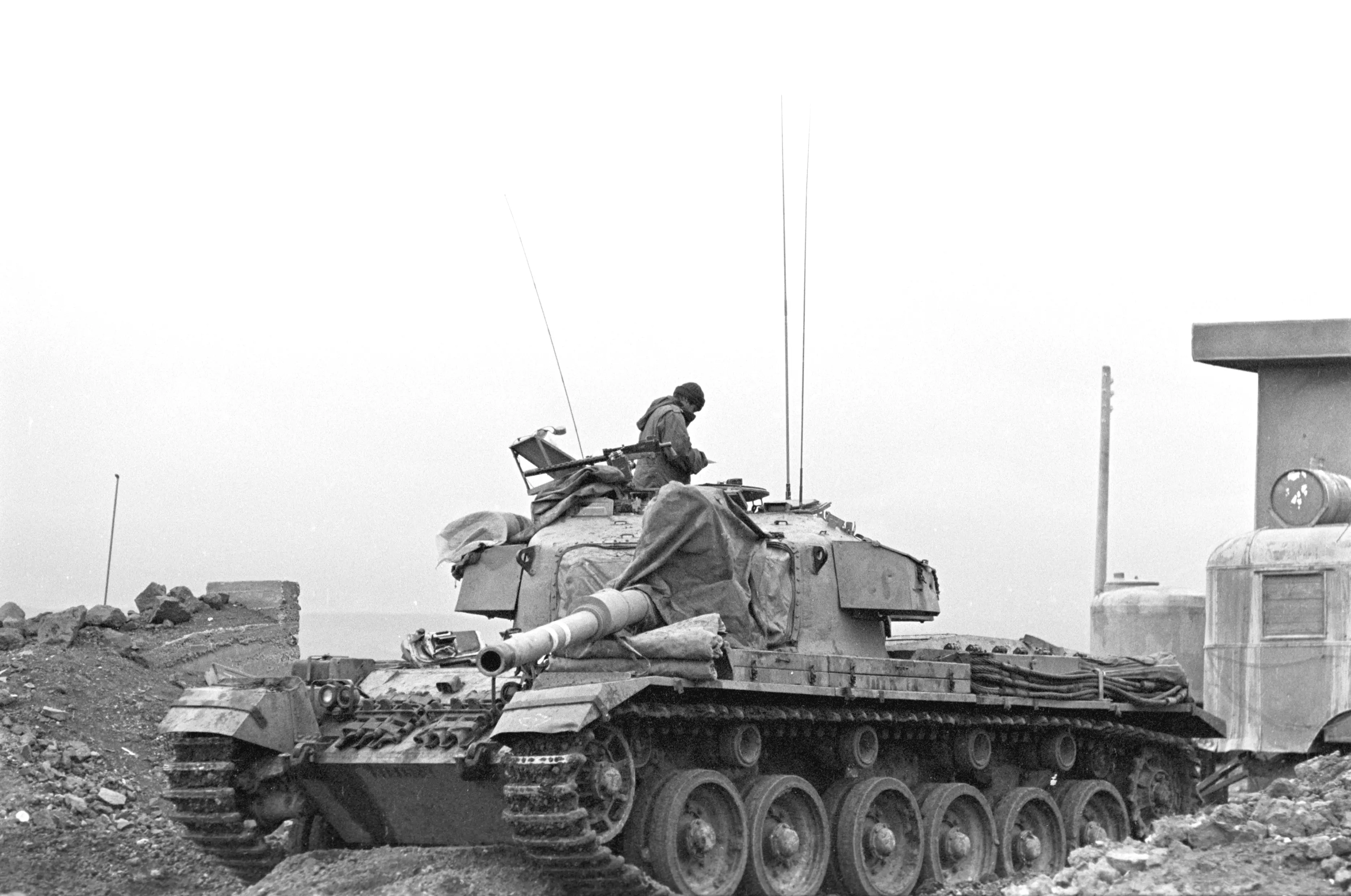 טנקים מחטיבה 7 ברמת הגולן במהלך מלחמת יום הכיפורים