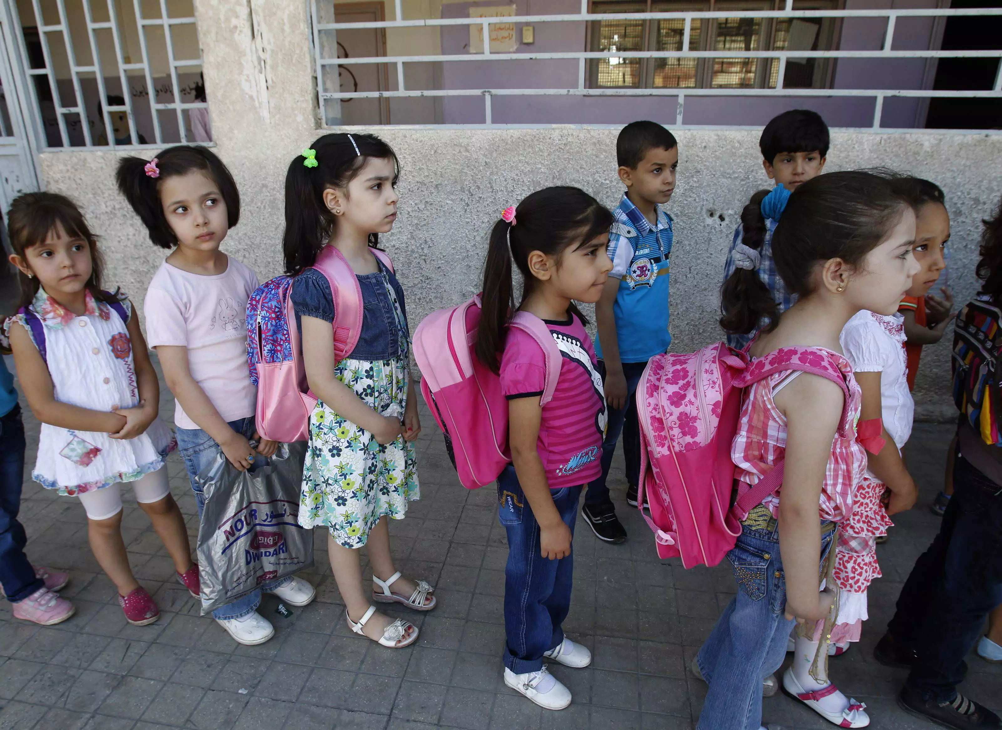 תלמידים בבית ספר בדמשק, השבוע