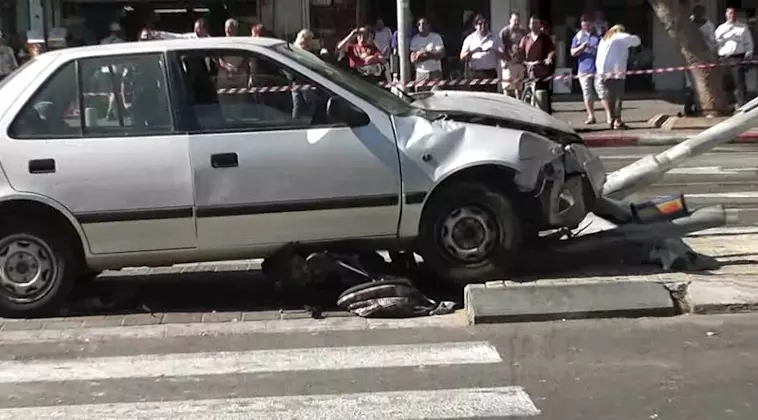 הנהג איבד שליטה על הרכב. זירת התאונה