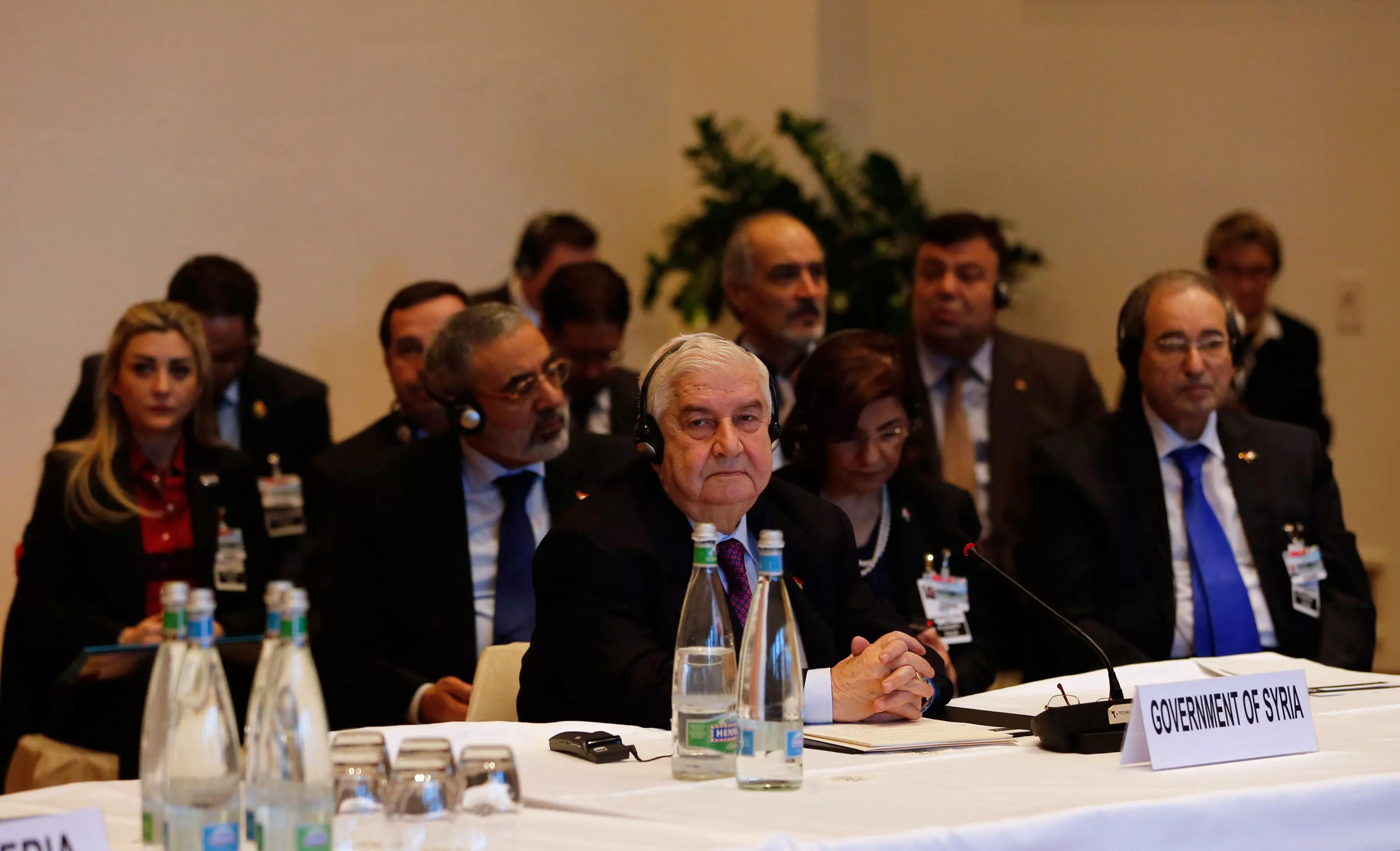 שר החוץ הסורי ואליד מועלם במהלך הוועידה