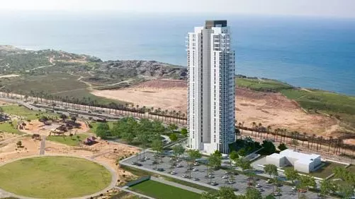הפרויקט, לו התקבל לאחרונה היתר בנייה, כולל 104 דירות במגדל יוקרה בן 29 קומות הצופה לים