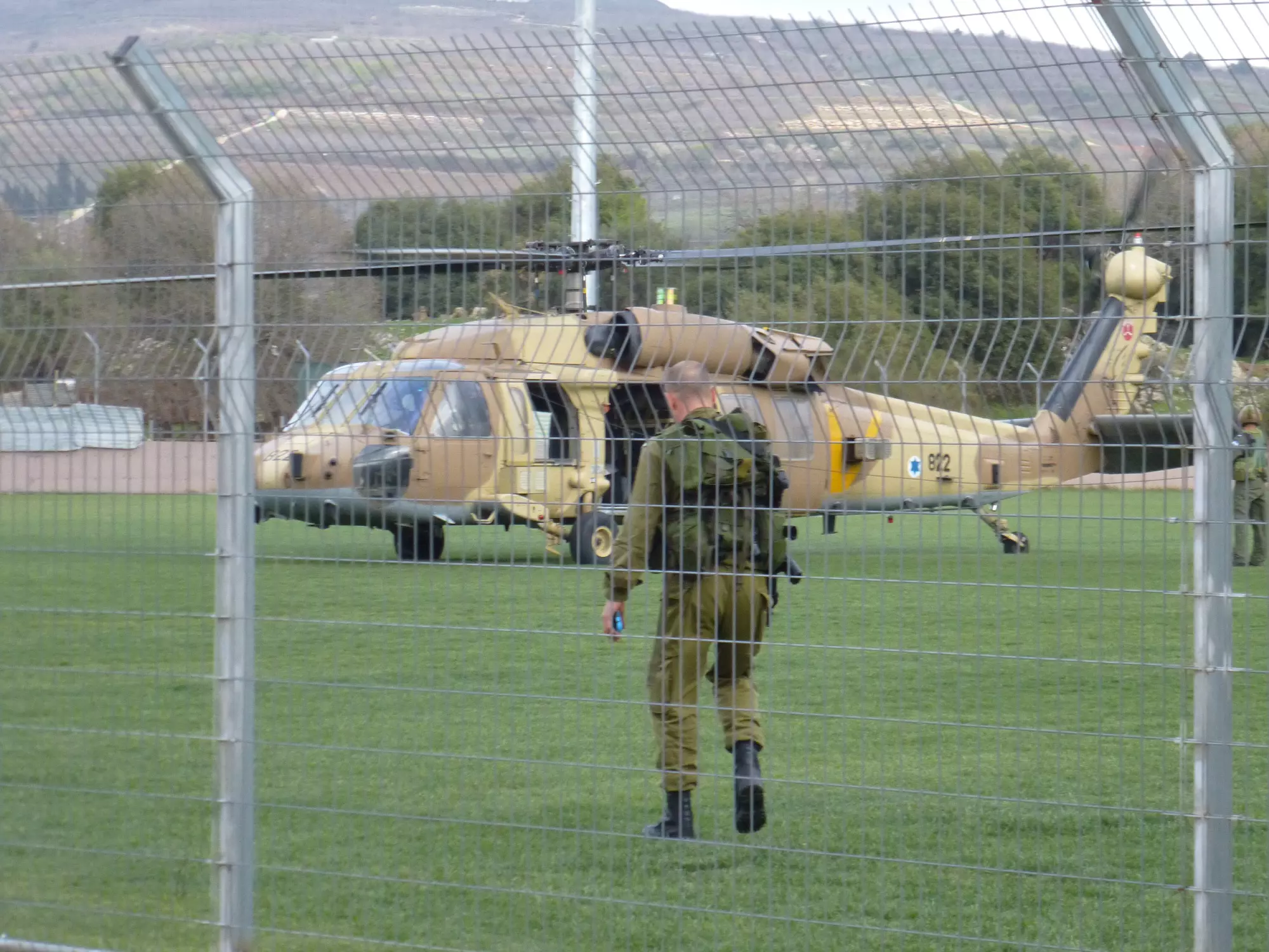 מסוק צה"ל בזירת פינוי הפצועים