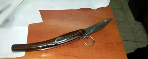 הסכין שנמצא בכיסו של החשוד