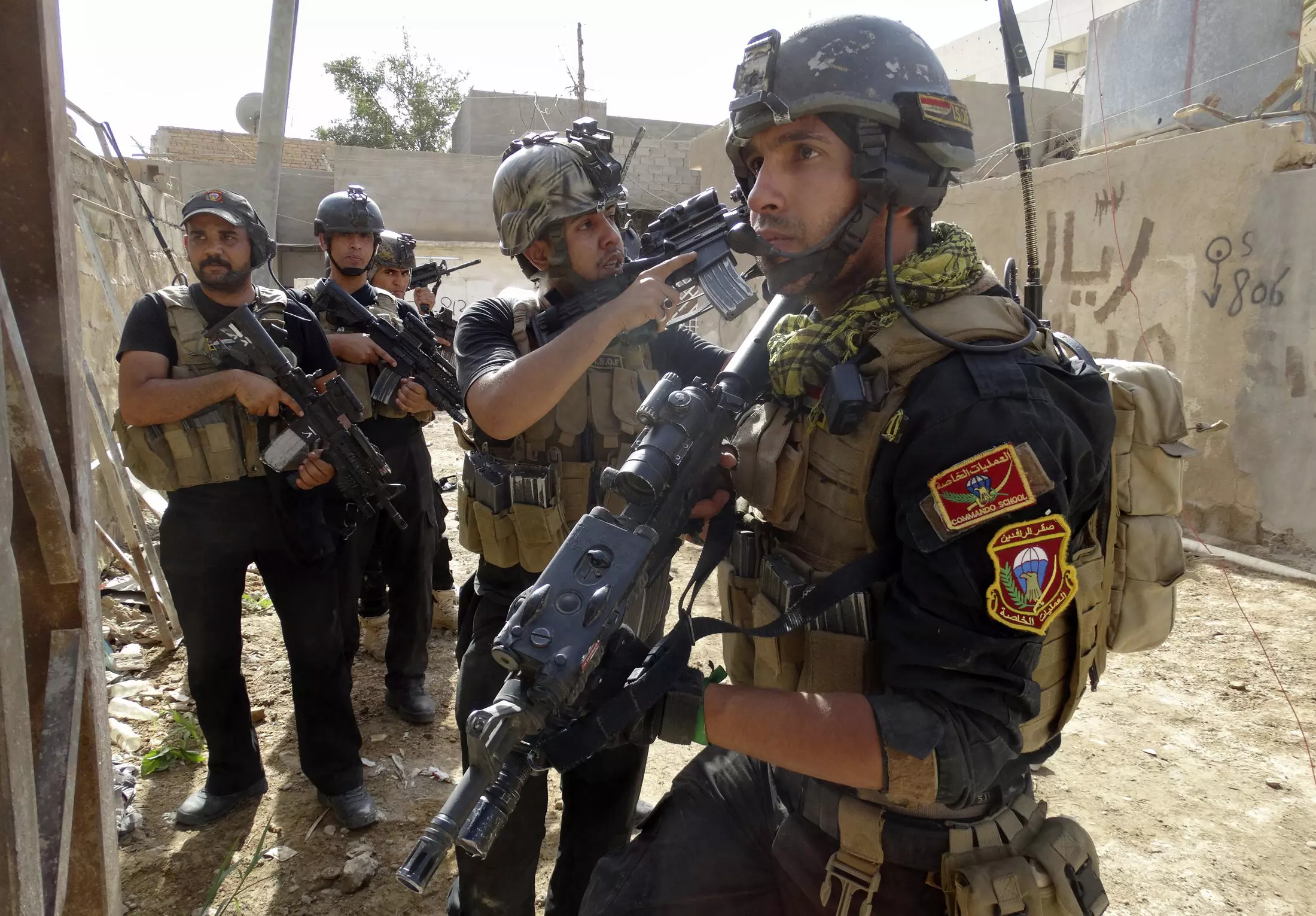שוטרים עיראקים באימון במחוז רמאדי, בסוף השבוע