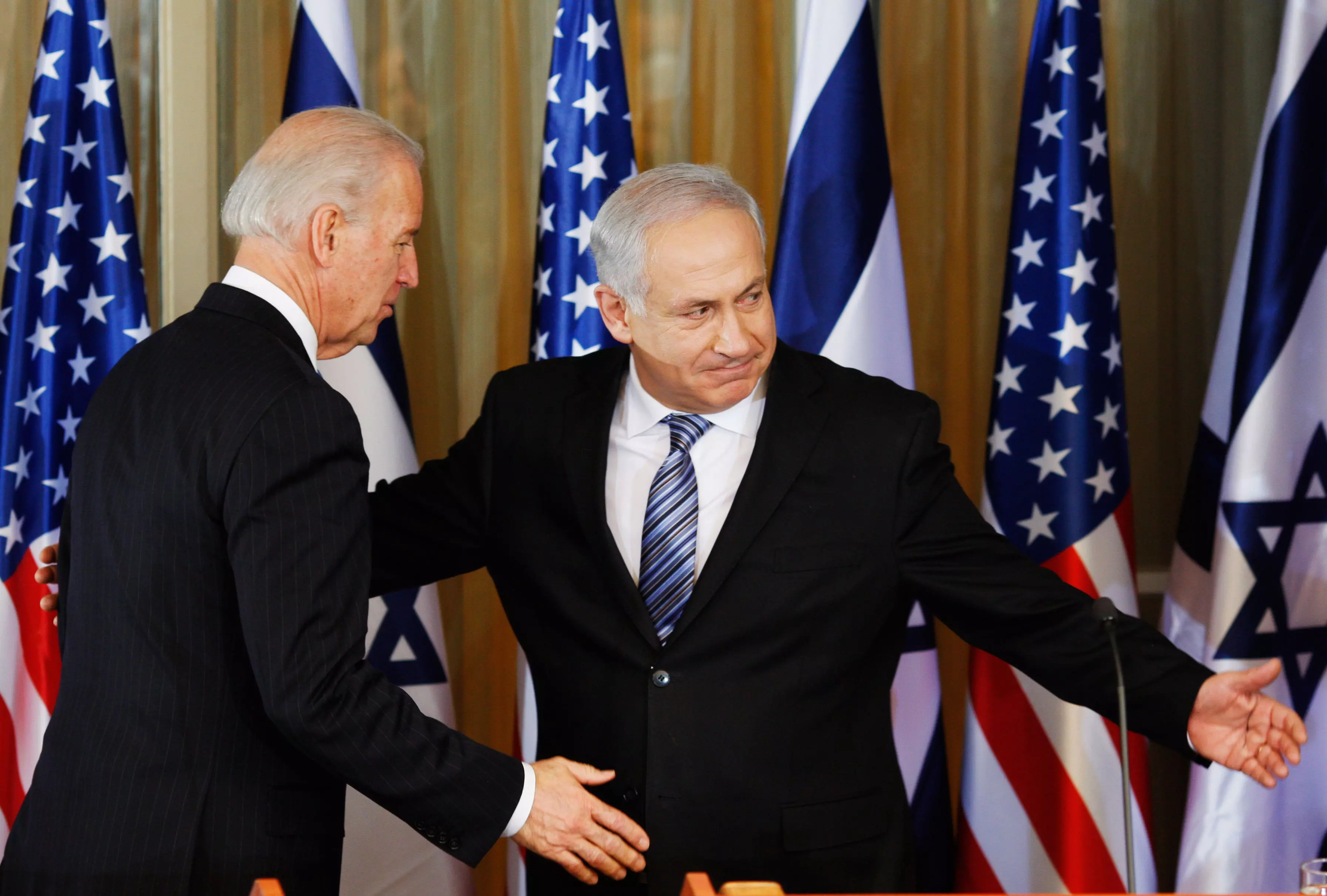 "כל תכנית מעבר לקו הירוק בירושלים צריכה לעבור אישור של הדרג המדיני". ראש הממשלה בנימין נתניהו וסגן הנשיא האמריקני ג'ו ביידן