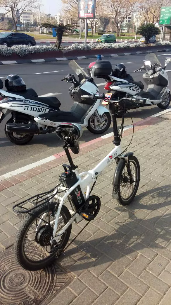 מבצע אכיפה נגד אופניים חשמליים. מרץ 2015